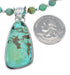 Sterling Silver Turquoise Pendant Bead Native American Necklace Set JX124551